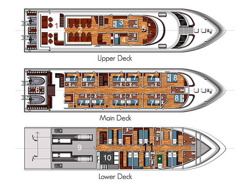 Hallelujah Liveaboard Boat Layout