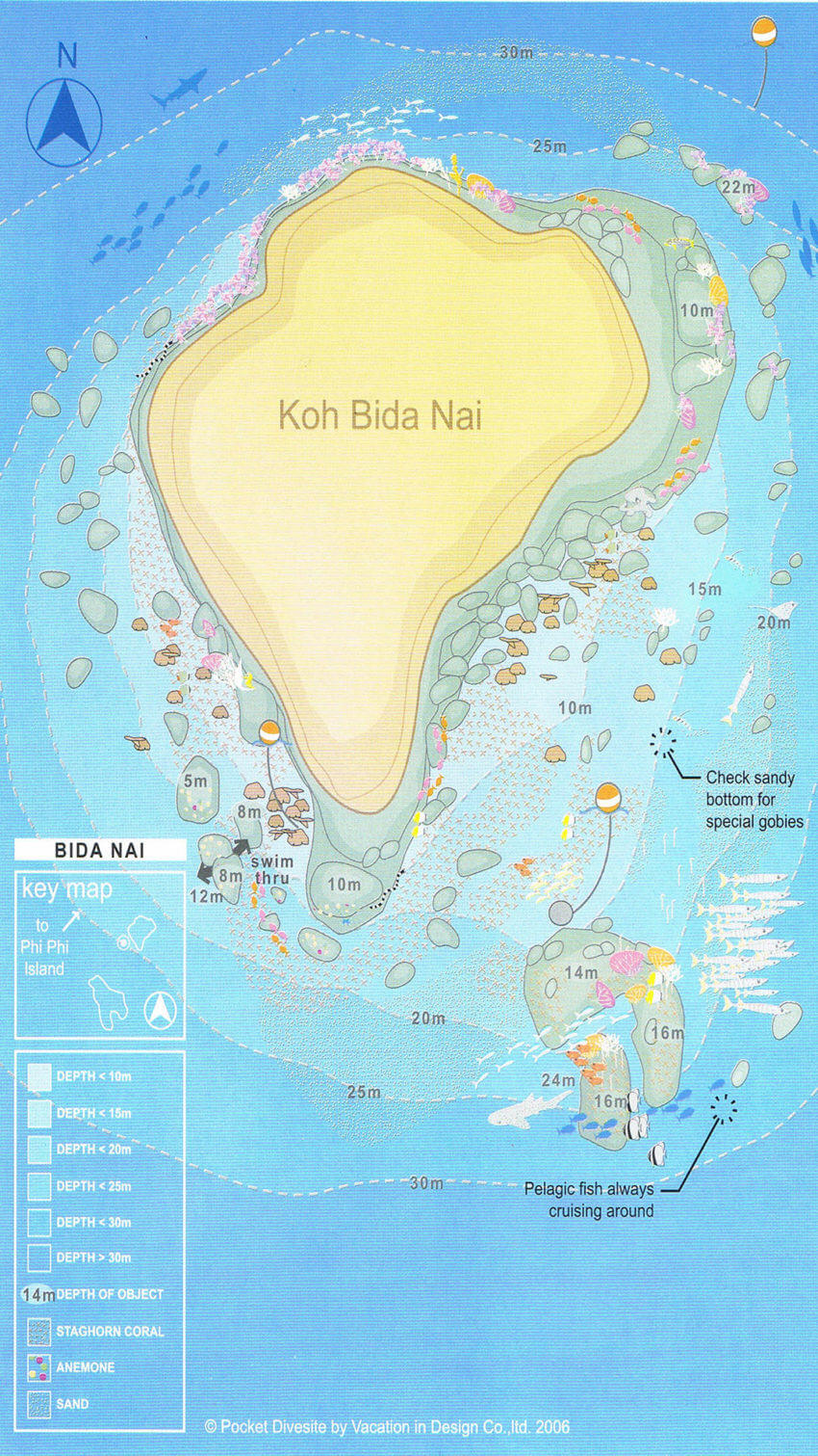 Koh Bida Nai Divesite Map