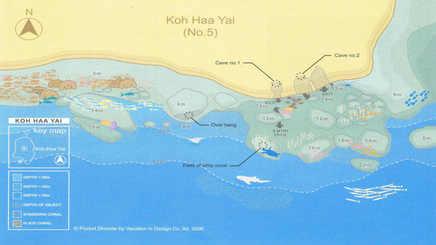 Koh Haa Yai Divesite Map