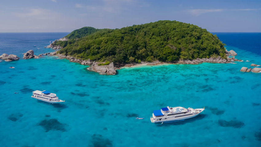 Liveaboard Boats at the Similan Islands