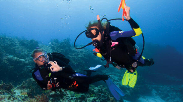 Divers on a PADI Course