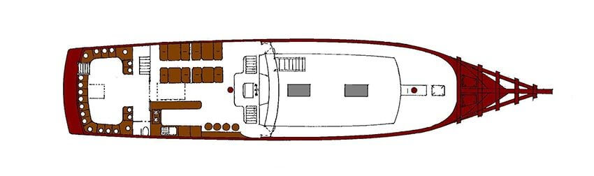 Diva Andaman Liveaboard Upper Deck Plan