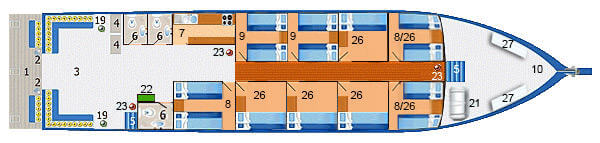 Similan Explorer Liveaboard Main Deck Plan