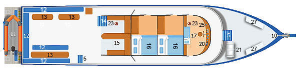 Similan Explorer Liveaboard Upper Deck Plan