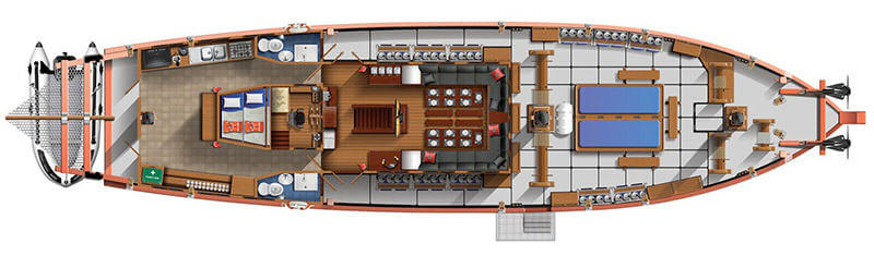 The Junk Liveaboard Main Deck Plan