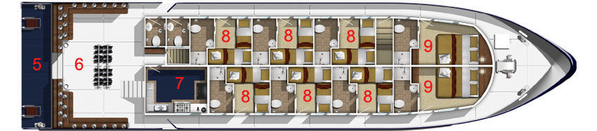 Bavaria Liveaboard Main Deck Layout