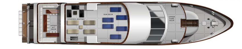 Sawasdee Fasai Liveaboard Sun Deck Plan