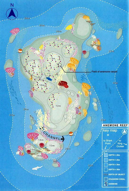 Dive Site Map - Anemone Reef near Phuket