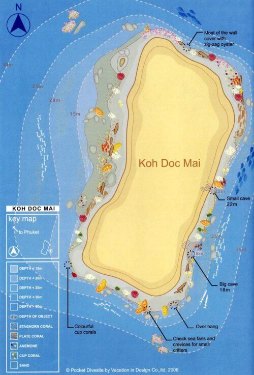Koh Doc Mai Dive Site Map