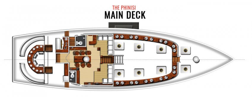 Phinisi Liveaboard Main Deck Layout