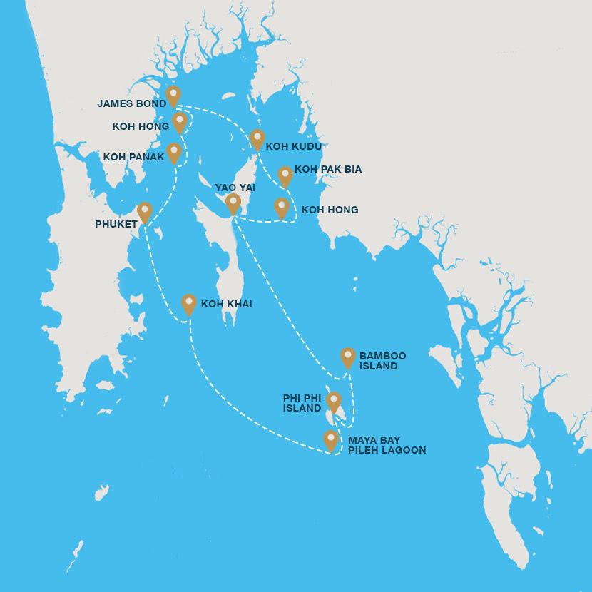 Siam Princess Cruise Map