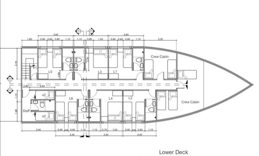 Mandarin Queen Layout Lower Deck