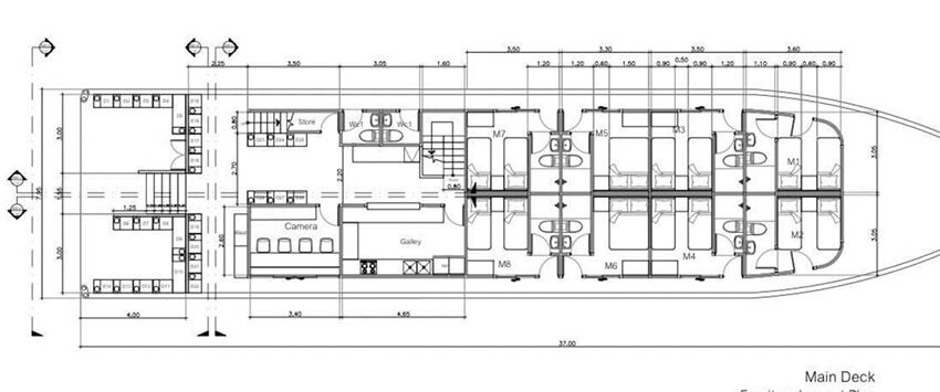 Mandarin Queen Layout Main Deck