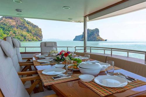 Ajao Aft Deck Dining Yacht Charter Phuket