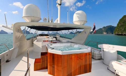 Falcon Super Yacht Charter Phuket Top Deck Jacuzzi