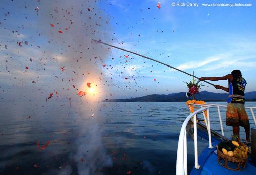 Similan Explorer - Firecrackers at Departure Time